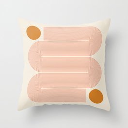 Abstraction_SUN_LINE_ART_Minimalism_002 Throw Pillow