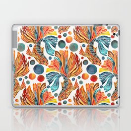 Siamese Fighting Fish – Orange & Blue Laptop Skin