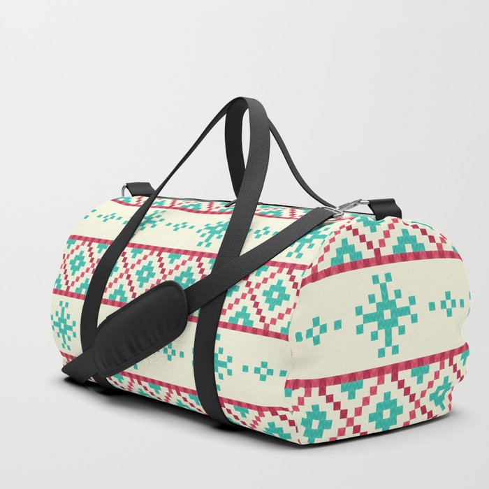 Christmas Pattern Knitted Retro Snowflake Duffle Bag