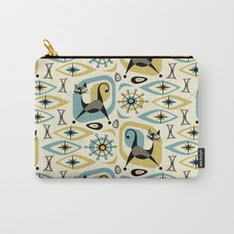 Mid Century Cat Abstract - Gld/Blu ©studioxtine Carry-All Pouch