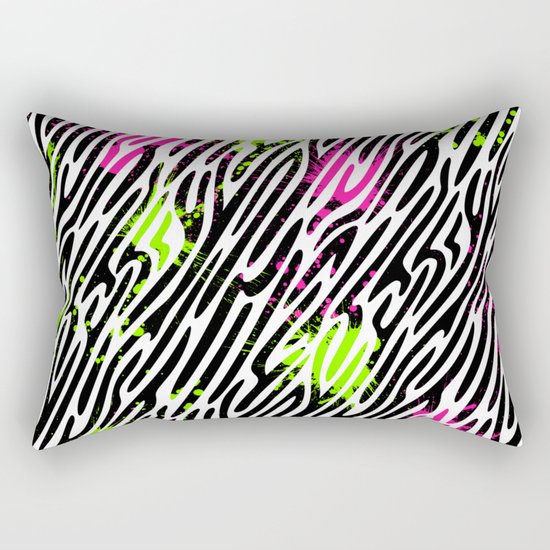 Wild Zebra Print Rectangular Pillow