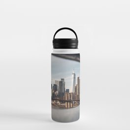 New York City Skyline | Views From the Bridge | Travel Photography Water Bottle