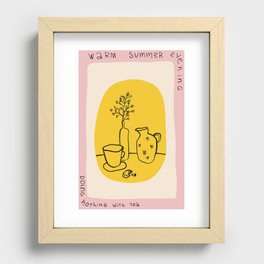 WARM SUMMER EVENING DOING NOTHING WITH TEA Recessed Framed Print