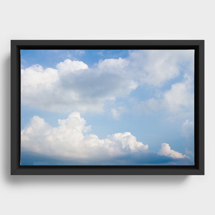 Clouds Framed Canvas