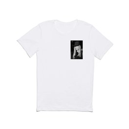 Brigitte Bardot with Black Hat Retro Vintage Art T Shirt