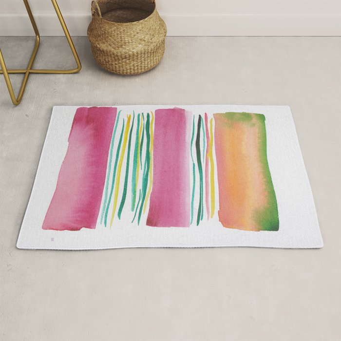 4 181026 Lines & Color Block Watercolor Abstract Modern Watercolor