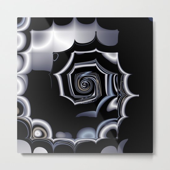 TGS Fractal Abstract in Winter Metal Print