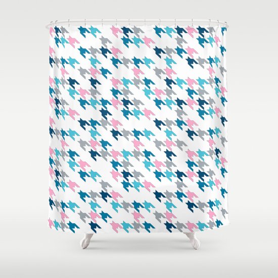 Pink Tooth Shower Curtain