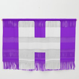 H (White & Violet Letter) Wall Hanging