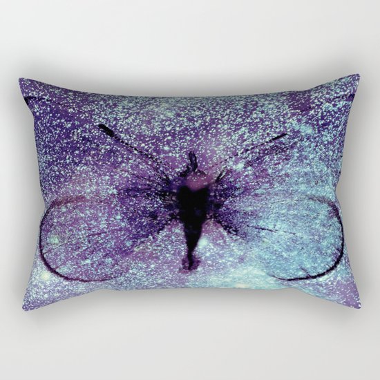 Celestial Butterfly Lavender Aqua Rectangular Pillow