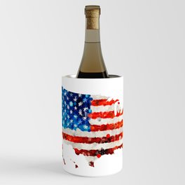Map of The United States Of America 23 - Sharon Cummings Wine Chiller