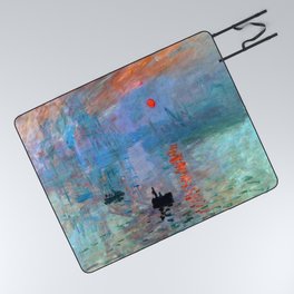 Claude Monet Impression Sunrise Picnic Blanket