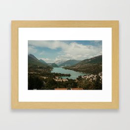 Italian lake - Travel photography Framed Art Print