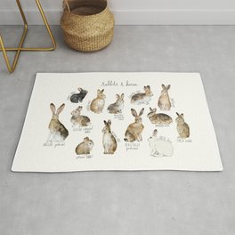Rabbits & Hares Area & Throw Rug