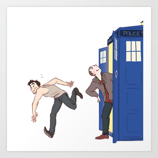 tardis-sick Art Print