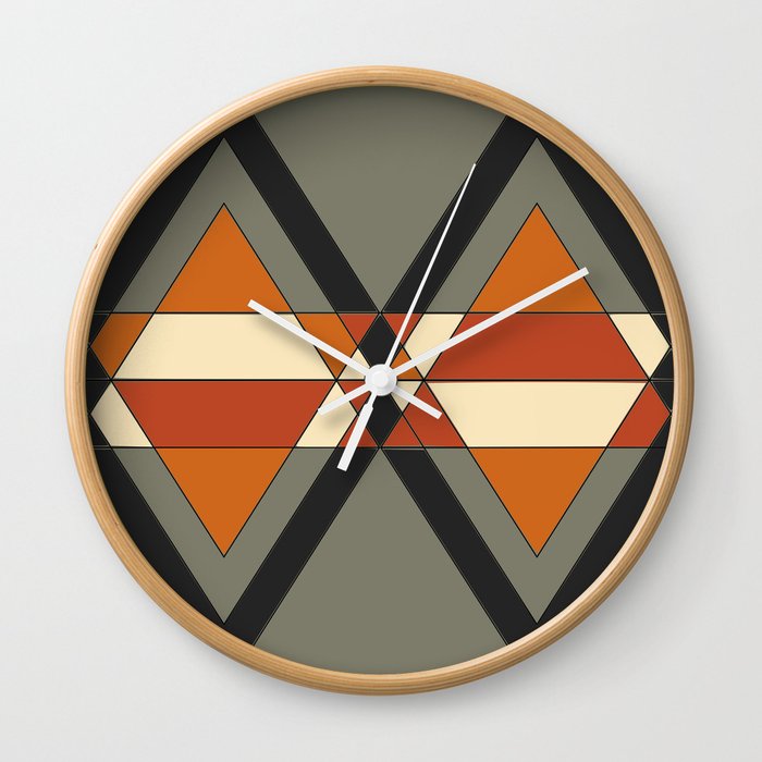 Tribal geometry Wall Clock