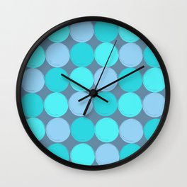 Multicolor Vintage Dotted Pattern  Wall Clock