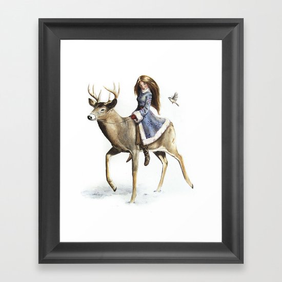 Winter Rider Framed Art Print