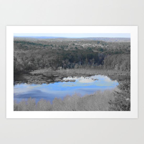 Splash of blue 2 Art Print