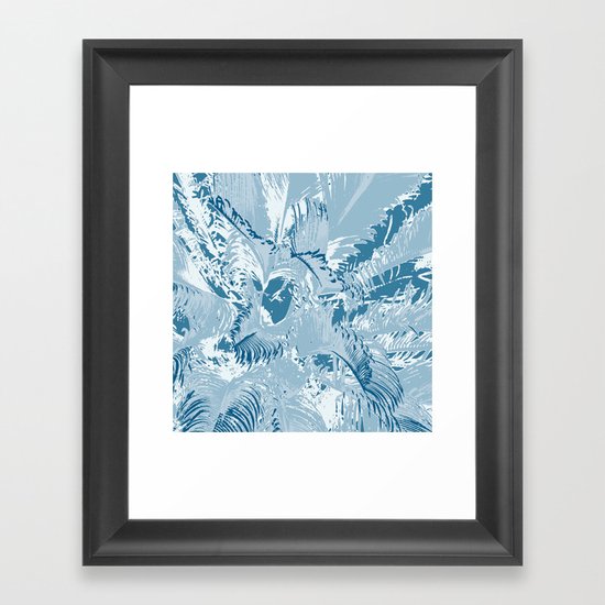 The blue mask Framed Art Print