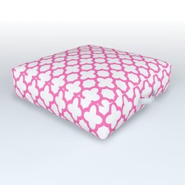 Hot Pink Quatrefoil Pattern Outdoor Floor Cushion | Hot, Shapes, Quatre, Pink, Quatrefoil, Classic, Simple, Vector, Graphic Design, Shape 