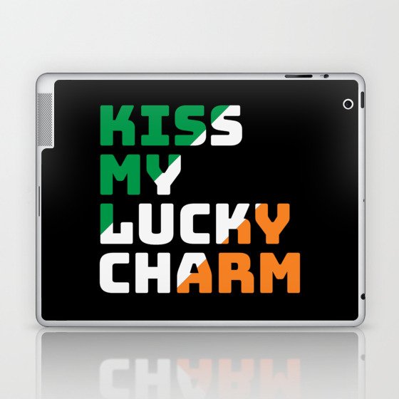 Kiss My Lucky Charm St Patrick's Day Laptop & iPad Skin
