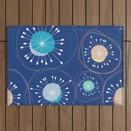 Fireworks pattern design with colorful. Outdoor Rug