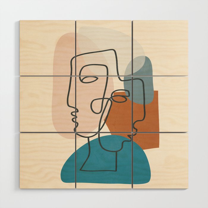 Abstract Profiles 01 Wood Wall Art