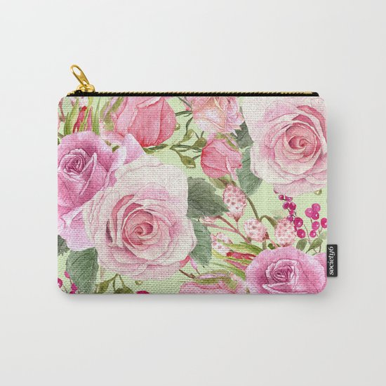 Watercolor Roses #5 Carry-All Pouch