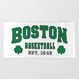 Basketball Beach Towels Society6 Boston Basketball Beach Towel