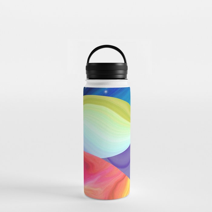 Starry Night Abstract Landscape Water Bottle