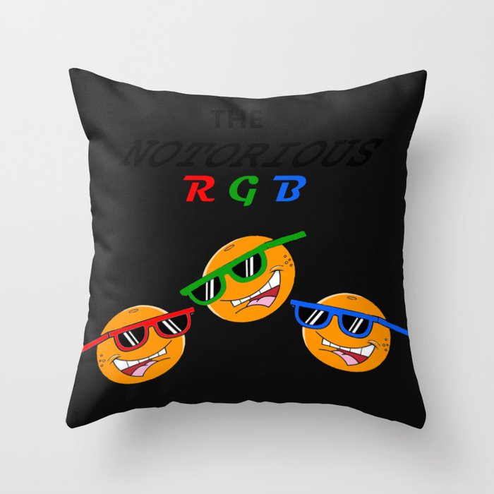 Notorious RGB Throw Pillow