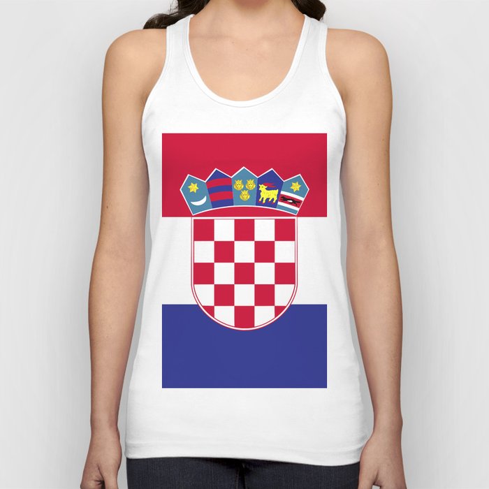 Croatia Flag Emblem Unisex Tank Top By Textures