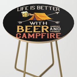 Camping Beer Drinking Beginner Camper Side Table