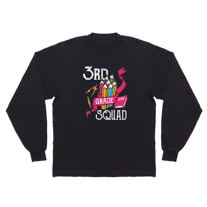 3rd Grade Squad Student Back To School Long Sleeve T Shirt