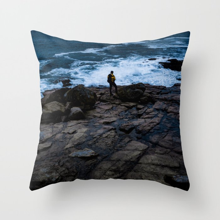 Coastline Acadia Thoughts Throw Pillow