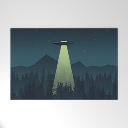 Forest UFO Welcome Mat