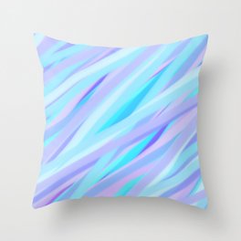 Pastel Pink, Purple, and Light Blue Stripes Throw Pillow