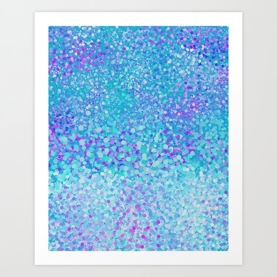 Turquoise fiesta dots Art Print