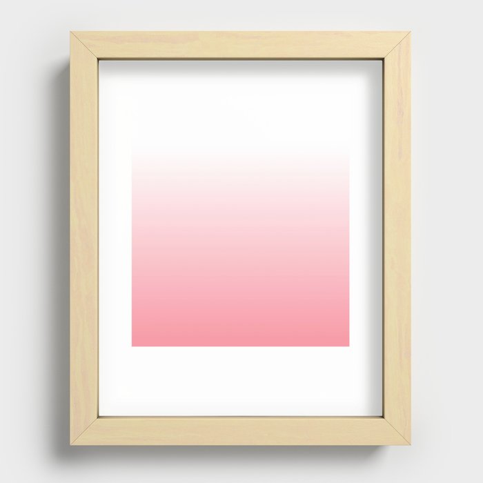 OMBRE PEACHY PINK COLOR Recessed Framed Print