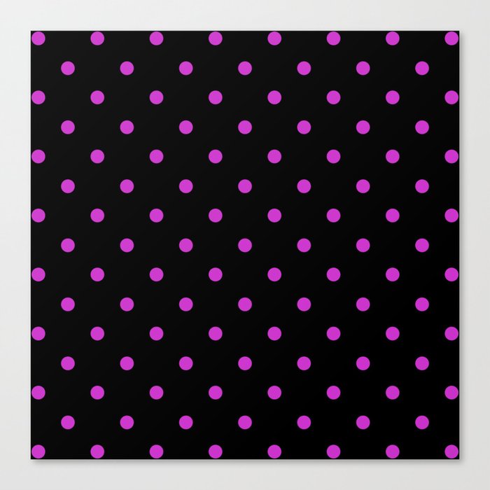 Steel Pink - polka 7 Canvas Print