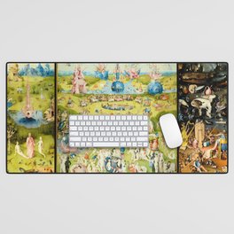 the Garden of Earthly Delights by Bosch Desk Mat