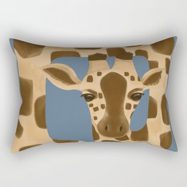 Fun abstract long neck giraffe  Rectangular Pillow