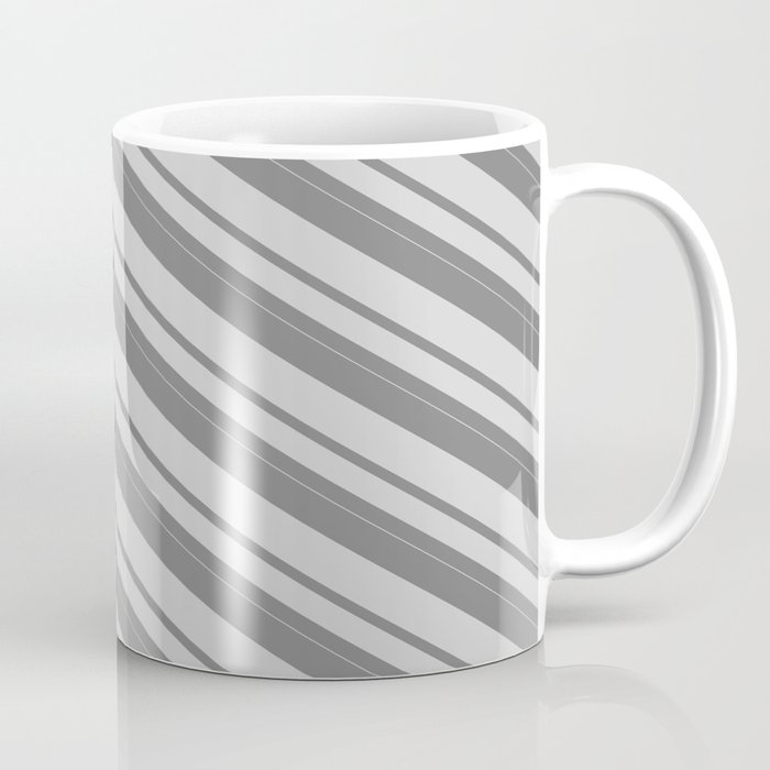 Grey & Light Grey Colored Lines/Stripes Pattern Coffee Mug