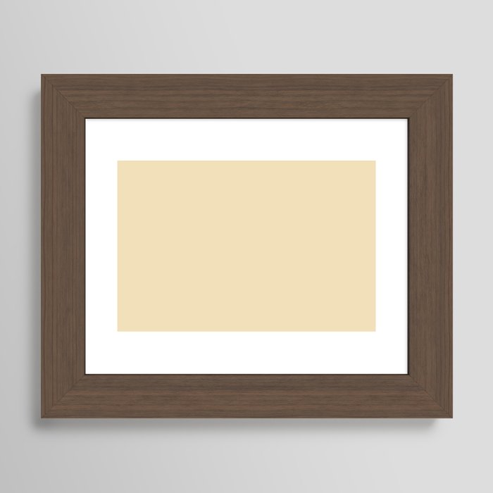 Pastel Golden Yellow Solid Color Inspired By Benjamin Moore Golden Straw  2152-50 Framed Art Print