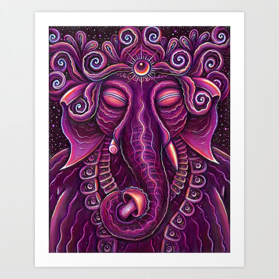 Sleeping Ganesha Art Print