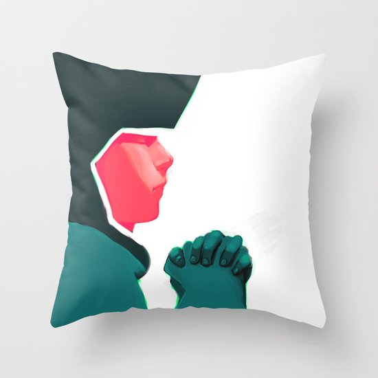 Untitled digital drawing Throw Pillow