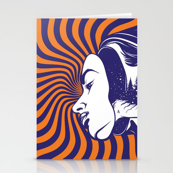 Face illusion Stationery Cards