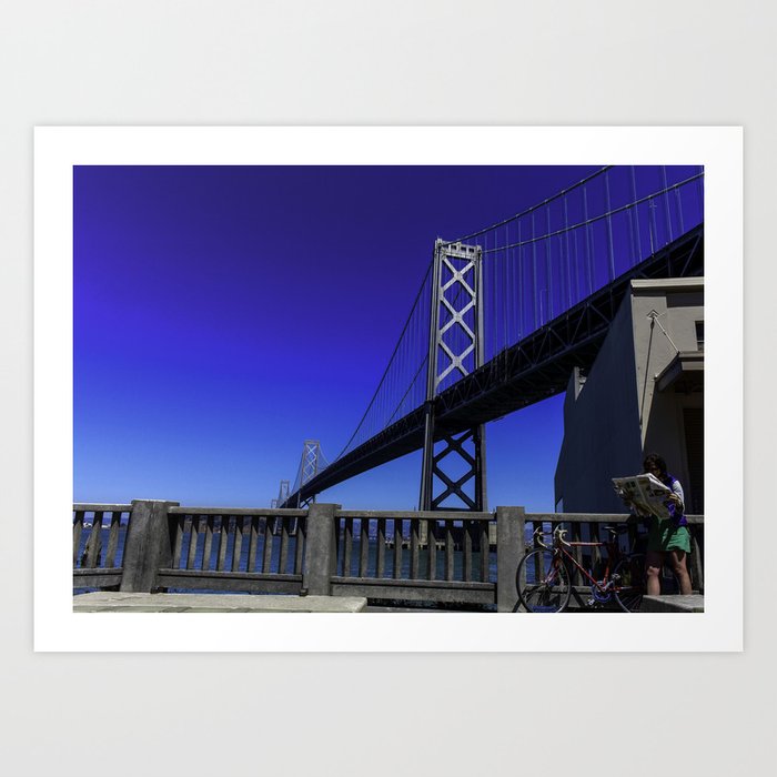 The Bay Bridge on a Beautiful Day Art Print