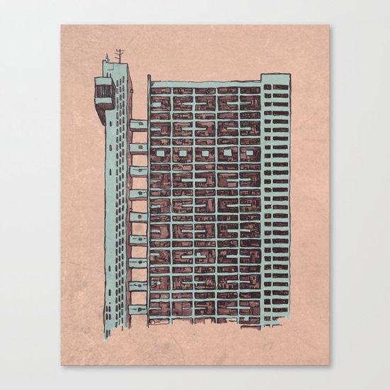 Brutalist Architecture Trellick Tower Canvas Print